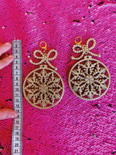Load image into Gallery viewer, Gold Glitter Bauble Earrings
