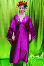 Load image into Gallery viewer, Magenta Lame Metallic Kaftan Dress
