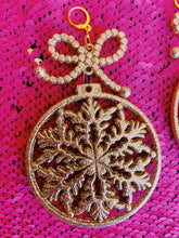 Load image into Gallery viewer, Gold Glitter Bauble Earrings
