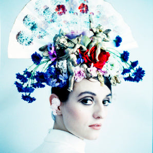 Geisha inspired Fan flower crown