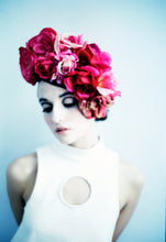 Load image into Gallery viewer, Deep pink roses flower crown
