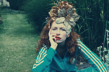 Load image into Gallery viewer, Gold Holographic Glitter Flower Crown
