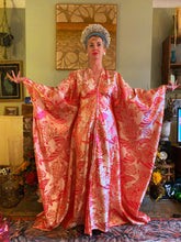 Load image into Gallery viewer, Brocade Pink and gold Gown UK 6 - 26
