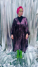 Load image into Gallery viewer, Vintage pink and Silver Crochet Sequin Kaftan Gown - Studio 54
