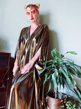 Load image into Gallery viewer, Liquid Gold Slinky Kaftan Midi / Maxi / Kimono

