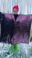 Load image into Gallery viewer, Vintage pink and Silver Crochet Sequin Kaftan Gown - Studio 54
