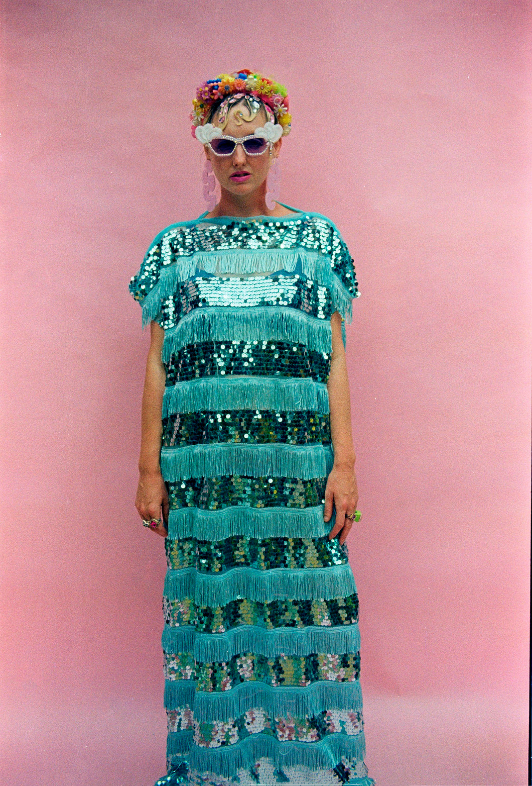 Sequin Fringing Tassel MAXI Dress - Ltd Edn .