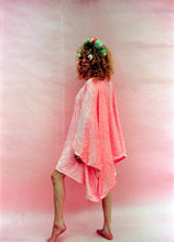 Load image into Gallery viewer, Mini Neon Pink embossed Velvet Mini-Dress
