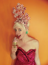 Load image into Gallery viewer, Candy Cane Lollipop headdress
