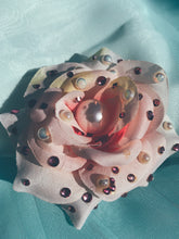 Load image into Gallery viewer, Pearl pale pink Rose Brooch/  Hair Clip
