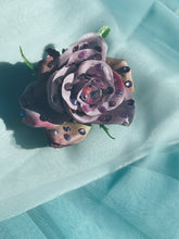 Load image into Gallery viewer, Lilac Bejewelled Rose Bejewelled Brooch
