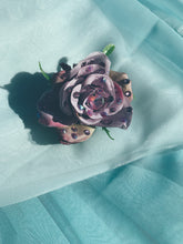 Load image into Gallery viewer, Lilac Bejewelled Rose Bejewelled Brooch
