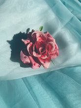 Load image into Gallery viewer, CANDY Pink Rose Bejewelled Brooch
