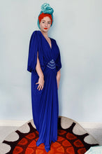 Load image into Gallery viewer, Trina Lewis Art Deco inspired Vintage batwing Grecian Gown
