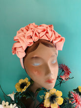Load image into Gallery viewer, Peach Silk Ruffle headband - Shine-Sheen finish - FULL style
