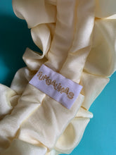 Load image into Gallery viewer, Lemony Cream Silk Ruffle headband - Shine-Sheen finish - FULL style
