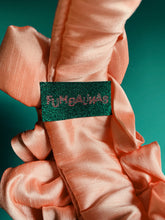 Load image into Gallery viewer, Peach Silk Ruffle headband - Shine-Sheen finish - FULL style
