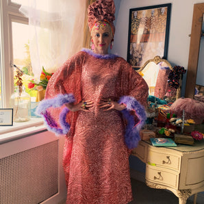 Marabou Sparkles Sequin Kaftan - Free Size