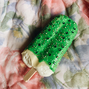 Green Ice Lolly Bejewelled Brooch