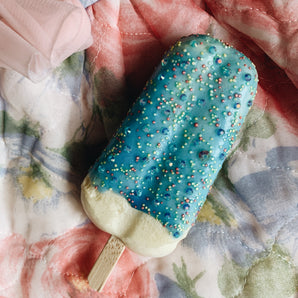 Bubblegum Blue Ice Lolly Bejewelled Brooch