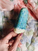 Load image into Gallery viewer, Bubblegum Blue Ice Lolly Bejewelled Brooch
