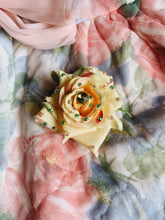Load image into Gallery viewer, Yellow Tea Rose Flower Bejewelled Bling Brooch
