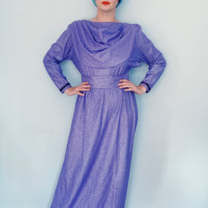 70s Draped glitter dress with sequin TRIM