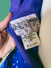 Load image into Gallery viewer, 80s BLUE RUCHED John Charles Dress
