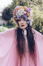 Load image into Gallery viewer, Floral Flower Bonnet / helmet / hat
