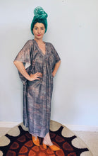 Load image into Gallery viewer, 80s Slinky Kaftan Maxi Dress Free Size
