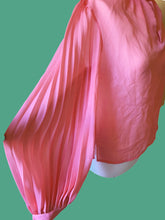 Load image into Gallery viewer, PINK CHIFFON HIGH NECK LONG SLEEVE Blouse
