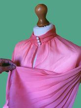 Load image into Gallery viewer, PINK CHIFFON HIGH NECK LONG SLEEVE Blouse
