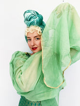 Load image into Gallery viewer, Vintage Retro Style Green And Gold Tudor Style Dress Festival Garden Party S
