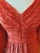 Load image into Gallery viewer, PINK RUCHED, SEQUINED GOWN w/ BELT AND HEADSCARF
