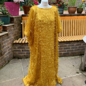 MAXI Tinsel GOLD Shimmer kaftan Dress