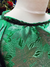 Load image into Gallery viewer, ONE OF A KIND reversible silver and green brocade satin Dress
