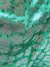 Load image into Gallery viewer, ONE OF A KIND reversible silver and green brocade satin Dress
