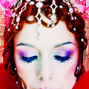 Oriental inspired bejewelled headdress