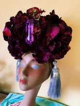 Load image into Gallery viewer, Rich Lush Purple Hydrangea X Giant Gem Headdress
