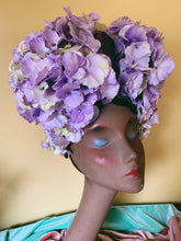 Load image into Gallery viewer, Lilac and off white Hydrangea X Giant Gem Headdress
