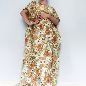 Floral 70s maxi Kaftan Dress