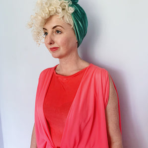 HOT Pink Nylon Overgown *personal colelction