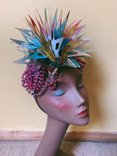 Load image into Gallery viewer, Spikey foil metallic pink and silver headpiece
