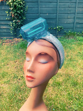 Load image into Gallery viewer, Baby blue giant gem headband - RECTANGLE
