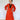*RESERVED* Quilted red/orange housecoat / dress with embroidery detail