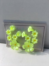 Load image into Gallery viewer, Deadstock 50s Vintage Plastic Neon Florescent Earrings
