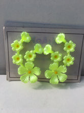 Load image into Gallery viewer, Deadstock 50s Vintage Plastic Neon Florescent Earrings
