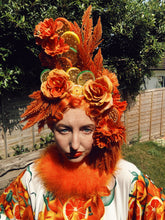 Load image into Gallery viewer, Orange Fruits and Flowers Headpiece
