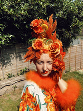Load image into Gallery viewer, Orange Fruits and Flowers Headpiece
