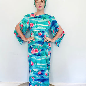 Honalulu Hawaii 70s Maxi Dress